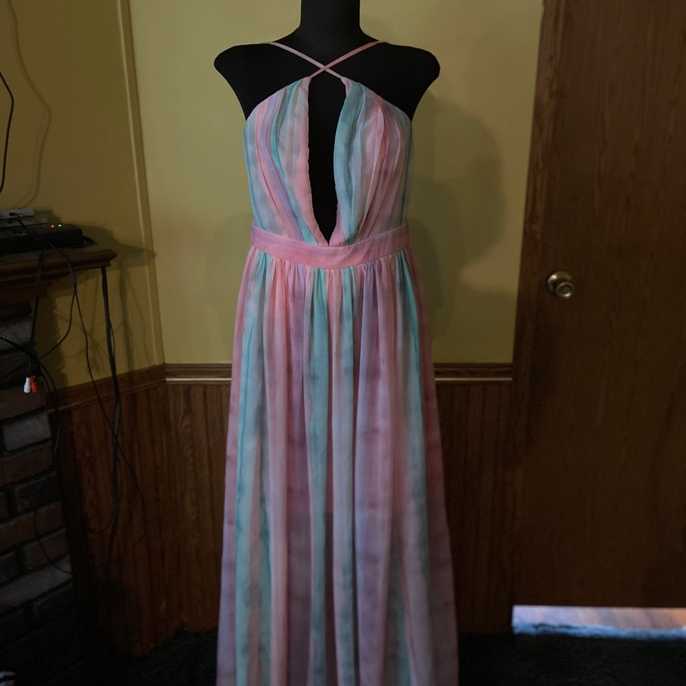 A pastel color dress